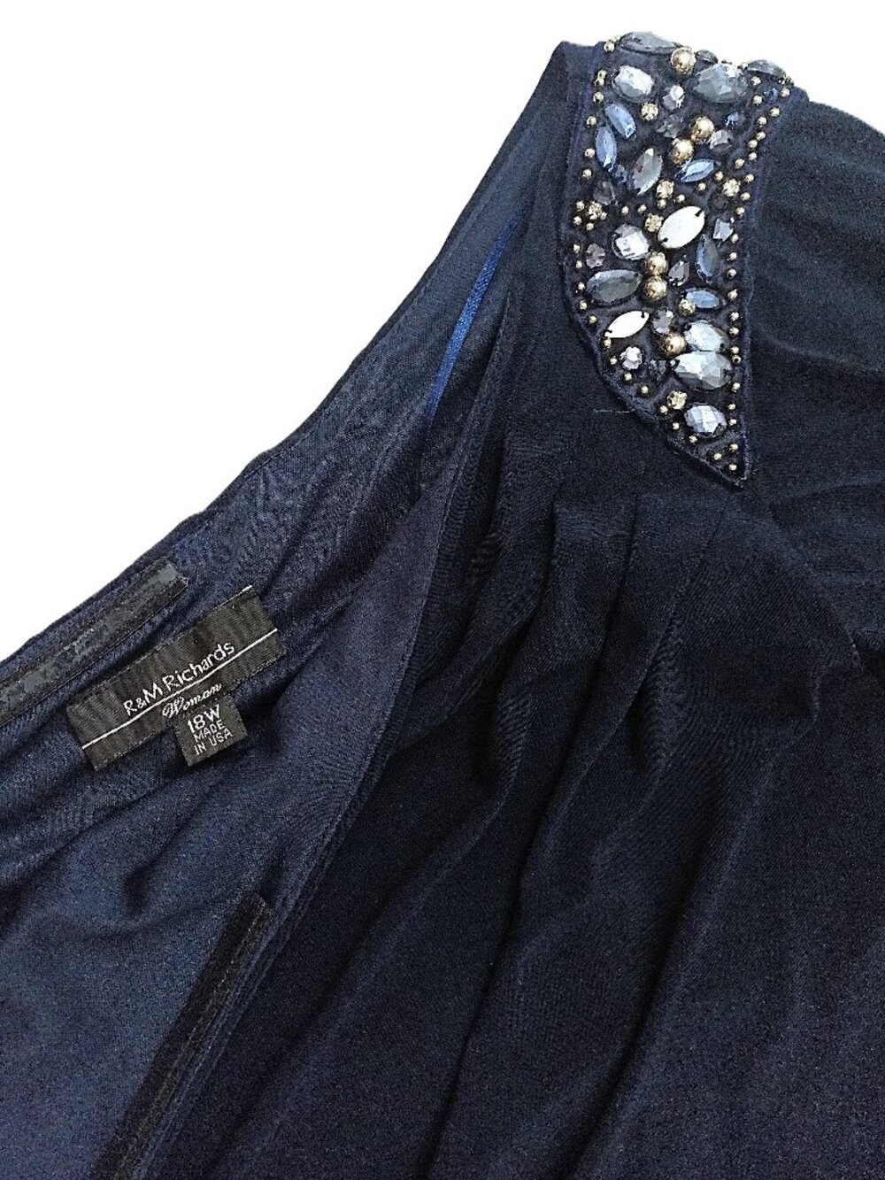 R & M RICHARDS One-Shoulder Embellished Dress. Plus Size 18W - Picture 4 of 9